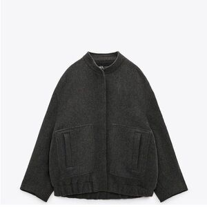 Zara Dark Gray Bomber Jacket xs/s